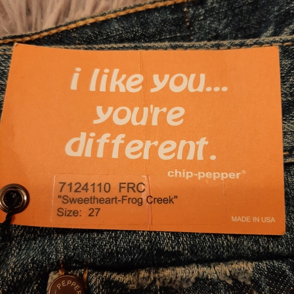 Chip and Pepper Sweetheart - Frog Creek Jeans Size 27 NWT - Picture 2 of 16